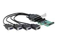 DeLock PCI Express Card to 4 x Serial RS-232 voltage supply Seriel adapter PCI Express x1 230.4Kbps