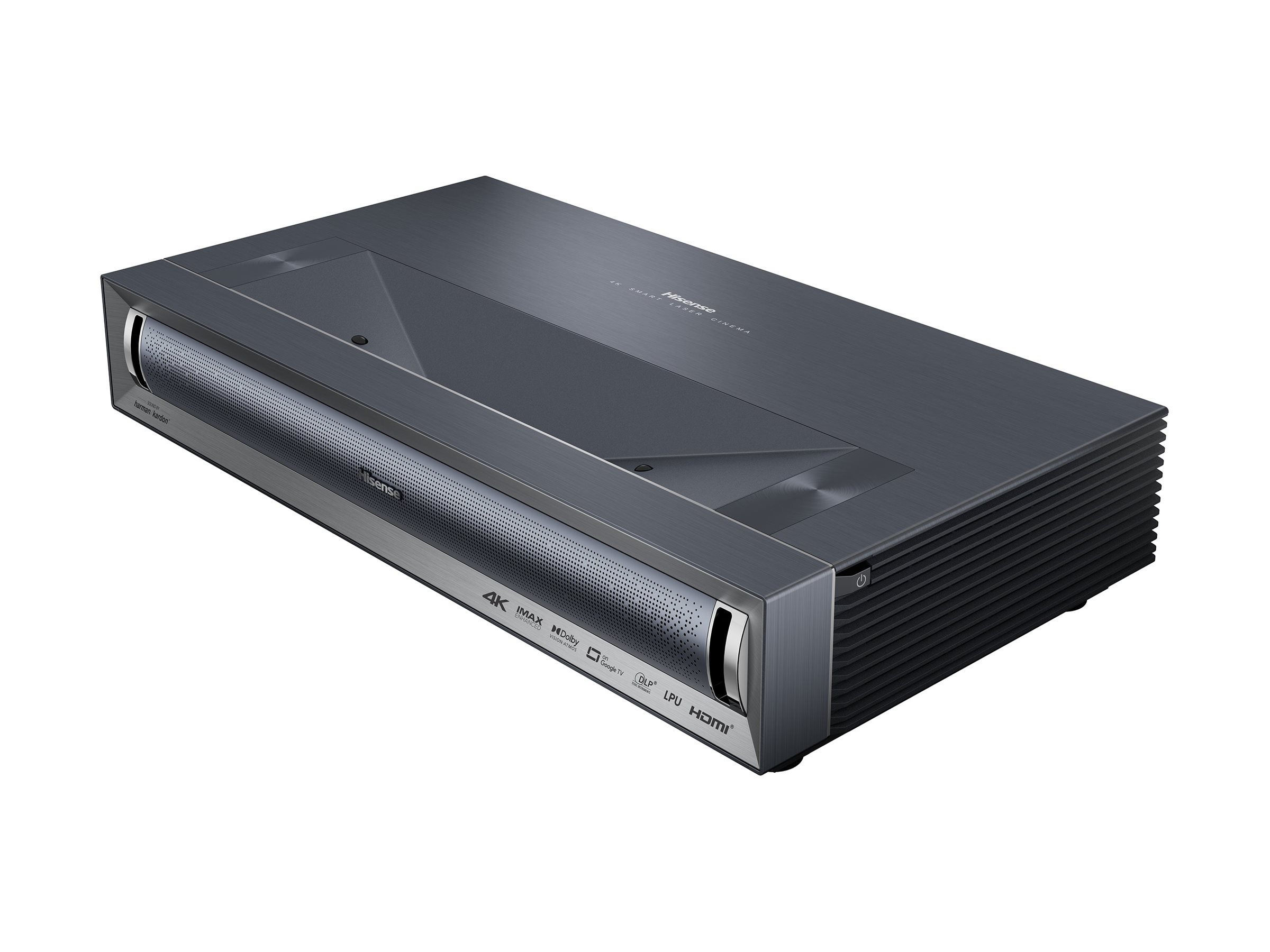 An image of Hisense TriChroma Laser Cinema PX3-PRO - DLP projector - ultra short-throw - 802.11a/b/g/n/ac wireless / Bluetooth / LAN / AirPlay 2 - dark grey, black