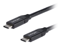 StarTech.com Câble USB-C vers USB-C avec Power Delivery 5A de 50 cm - Cordon USB 2.0 Type-C certifié USB-IF - Noir