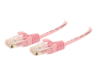 C2G 1ft Cat6 Snagless Unshielded (UTP) Slim Ethernet Network Patch Cable - Pink