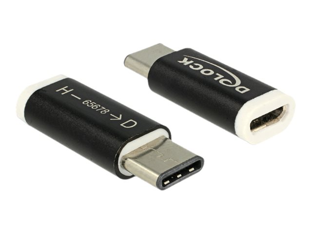 DeLOCK USB 2.0/ USB 3.1 USB-C adapter Sort
