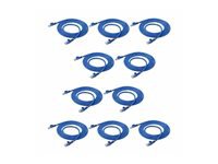 StarTech.com 7ft CAT6 Ethernet Cable, 10 Gigabit Snagless RJ45 650MHz 100W PoE Patch Cord, CAT 6 10GbE UTP Network Cable w/Strain Relief, Blue, UL Certified Wiring, 10 Pack - Category 6, 24AWG, TIA (N6PATCH7BL10PK)