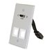 C2G HDMI Pass Through Single Gang Wall Plate with two Keystones