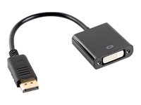 Lanberg Adapter 20 pin DisplayPort han -> 24+1 pin digital DVI hun 10 cm Sort