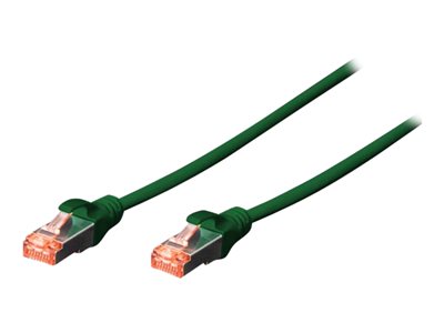 DIGITUS Patchkabel Cat6 S/FTP 2xRJ45 2.0m grün Hebelschutz Polybeutel Patchkabel RJ45