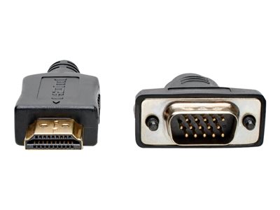 Tripp Lite HDMI to VGA Active Converter Cable, HDMI to Low-Profile HD15 (M/M), 1920 x 1200/1080p @ 60 Hz, 15 ft. - Video converter - HDMI - VGA - black