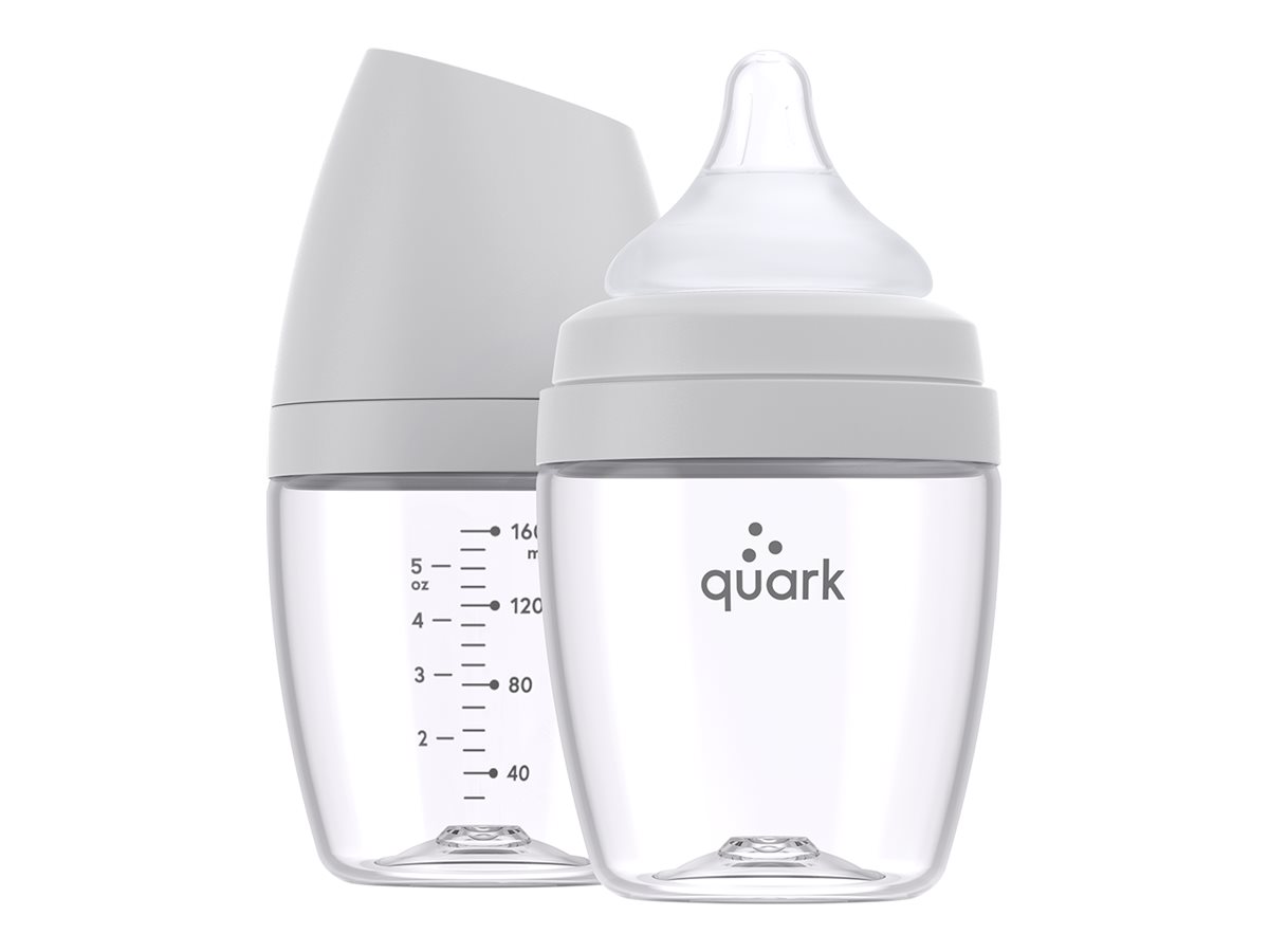 Quark BuubiBottle Mini Baby Bottle - Gray - 160ml - 2 pack