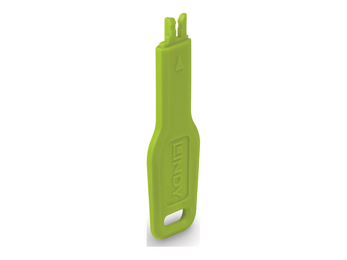 LINDY RJ45 Port Blocker, key, Green