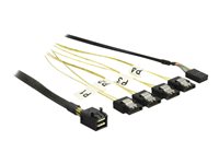 DeLOCK Seriel ATA/SAS-kabel Sort 1m