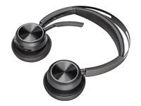 Poly Voyager Focus 2 - Headset - on-ear - Bluetooth - wireless, wired - active noise canceling - USB-A via Bluetooth adapter - black - Certified for Microsoft Teams