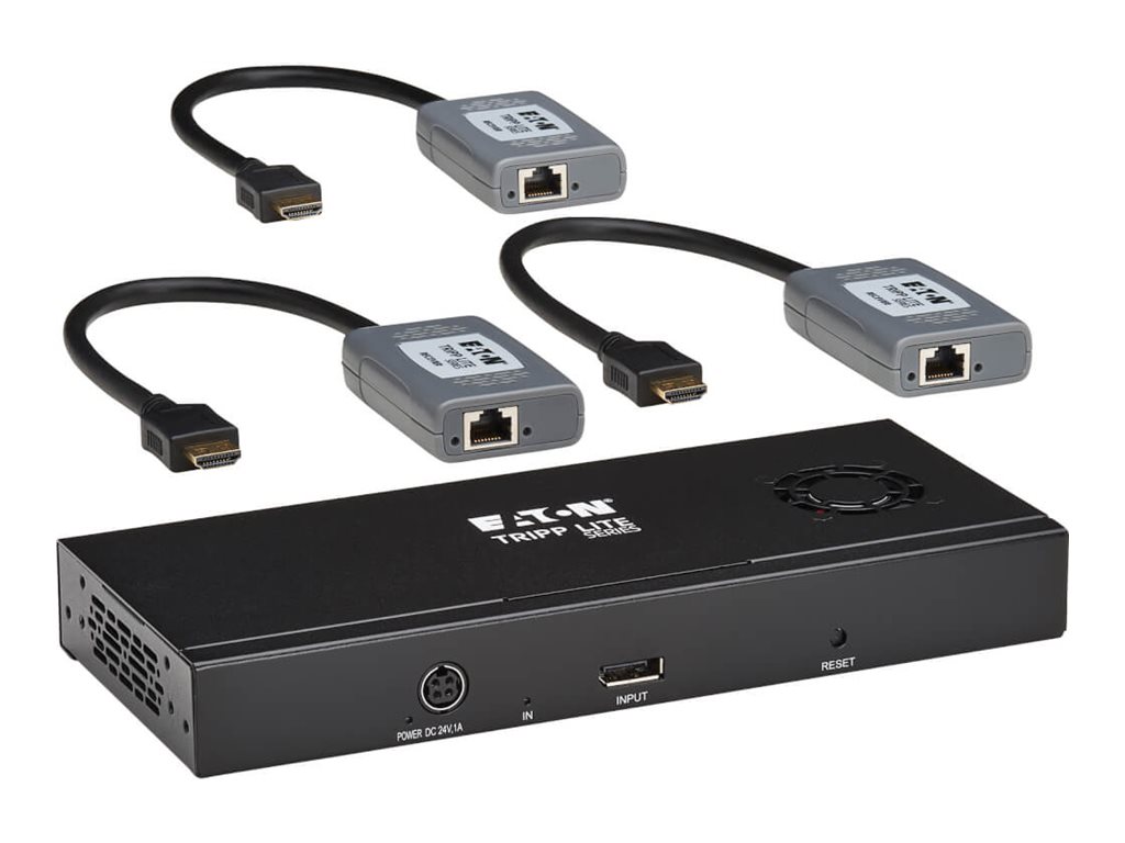 Eaton Tripp Lite Series DisplayPort to HDMI 3-Port Multi-Monitor Splitter/Extender Kit 8K/4K 60Hz DP 1.4 TAA