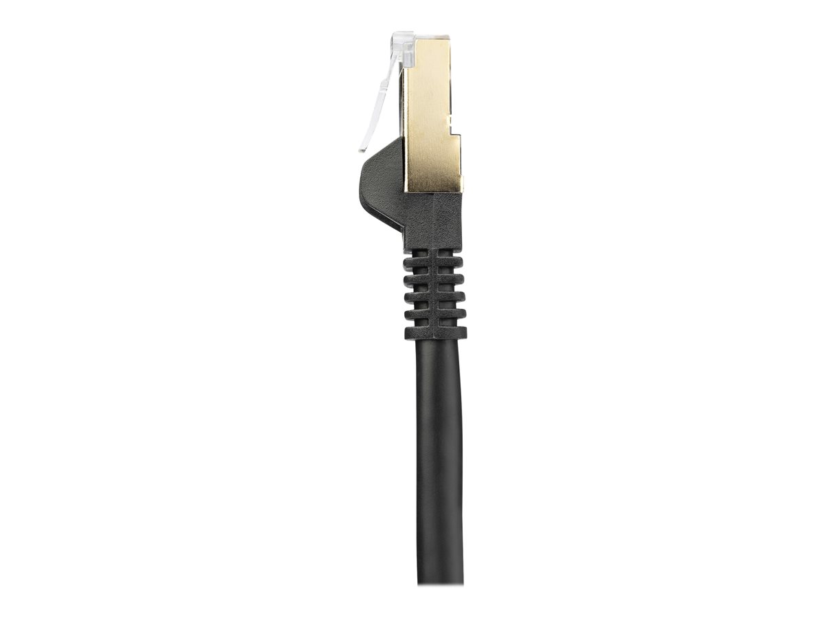 StarTech.com 10m CAT6A Ethernet Cable, 10 Gigabit Shielded Snagless RJ45 100W PoE Patch Cord, CAT 6A 10GbE STP Network Cable w/Strain Relief, Black, Fluke Tested/UL Certified Wiring/TIA - Category 6A - 26AWG (6ASPAT10MBK) - patch kabel - 10 m - černá – foto 4
