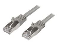 StarTech.com 0.5m Cat6 Patch Cable - Shielded (SFTP) - Gray CAT 6 Kabel med afskærmning med folie og kobberfletning (SFTP 50cm Patchkabel Grå