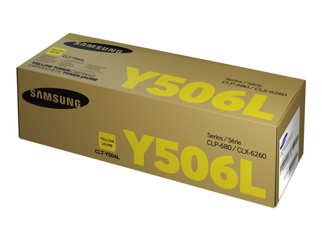Image of Samsung CLT-Y506L - High Yield - yellow - original - toner cartridge (SU515A)