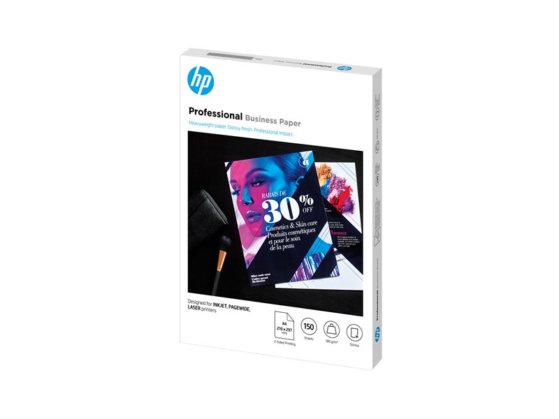 HP Prof Biz Gls 180g A4 150sh FSC Paper
