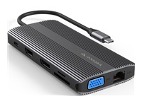 Axiom - Station d'accueil - USB-C - VGA, HDMI 