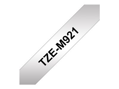 BROTHER TZEM921 schwarz/silber 9mm 8m