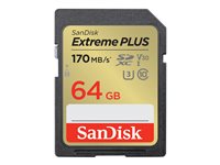 SanDisk Extreme PLUS - flash memory card - 64 GB - SDXC UHS-I