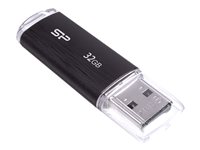 SILICON POWER Ultima U02 32GB USB 2.0 Sort Transparent