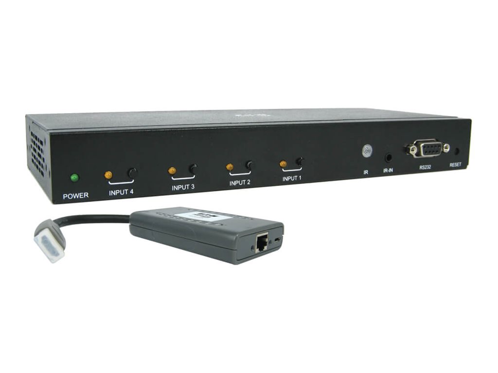 Tripp Lite HDMI Over Cat6 Presentation Switch/Extender 4-Port 4K 60Hz 50ft TAA