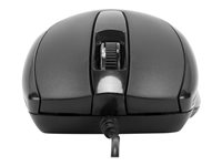 Targus Mouse antimicrobial ergonomic optical 3 buttons wired USB black