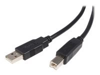 StarTech.com Câble certifié USB 2.0 A vers B de 3 m - Cordon USB A vers USB B - Mâle / Mâle - Noir