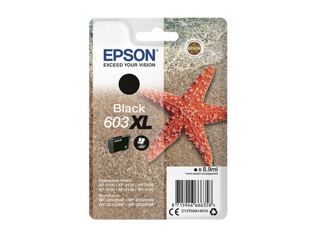 EPSON 4LB Singlepack Black 603XL Ink w/s