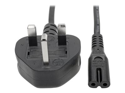 Eaton Tripp Lite Series Standard U.K. Computer Power Cord, 2.5A (C7 to BS 1363 U.K. Plug), 6 ft. (1.8 m)