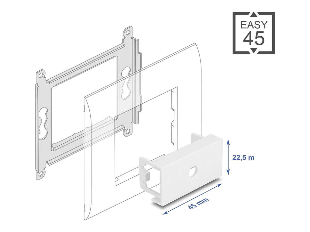 Easy 45 Module Plate Round cut-out M6 4