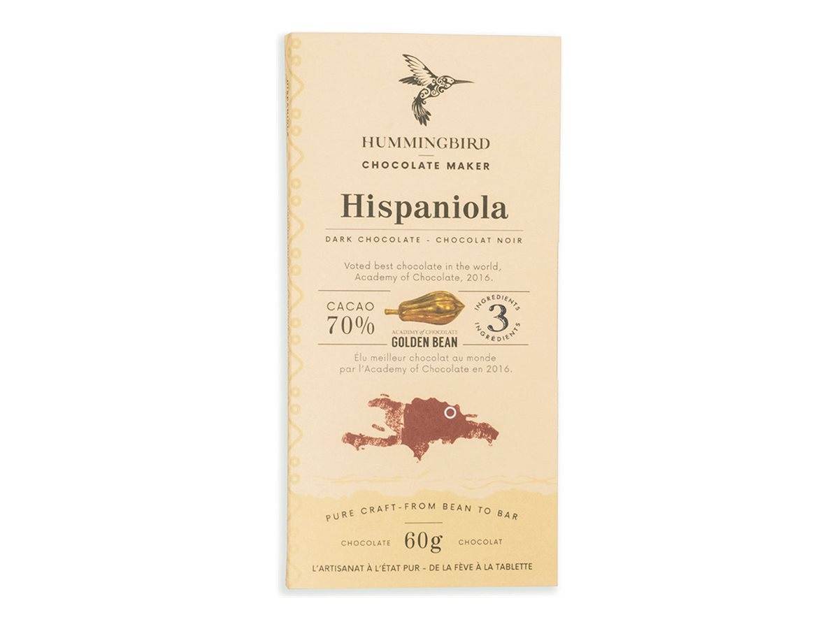 Hummingbird Chocolate Maker Hispaniola Dark Chocolate Bar - 60g