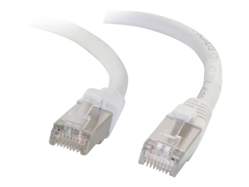C2G Cat6a Booted Shielded (STP) Network Patch Cable - patch kabel - 7 m - bílá