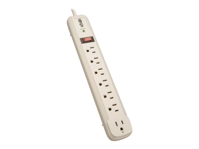 Tripp Lite Surge Protector Power Strip TL P74 R 120V Rt Angle 7 Outlet 4' Cord