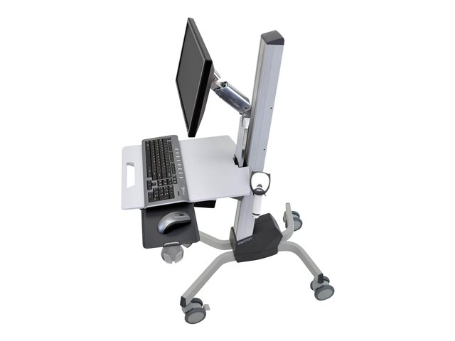Image of Ergotron Neo-Flex cart - Constant Force lift - for LCD display / keyboard / mouse / barcode scanner / CPU - two-tone grey