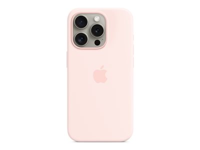 0194253939870 - Silicon Case MagSafe Backcover iPhone 15 Pro Hellrosa Induktives Laden Stoßfest