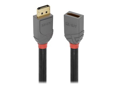 LINDY DisplayPort 1.4 Verlängerungskabel 0,5m, Anthra Line