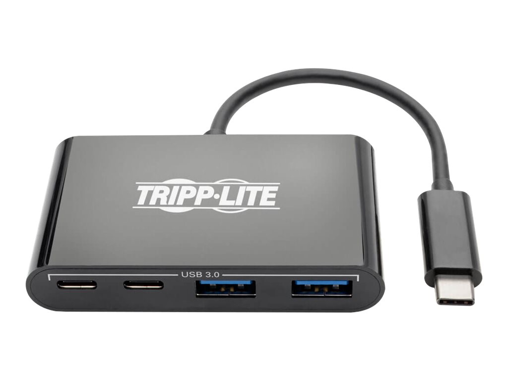 Tripp Lite Portable 4-Port USB 3.0 SuperSpeed Mini Hub with Built In Cable  - hub - 4 ports