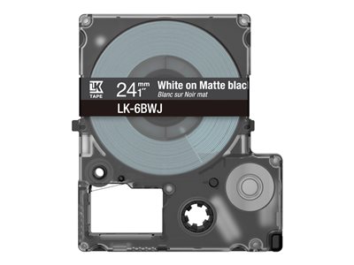 LabelWorks LK-6BWJ - White on matte black - Roll (