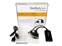 StarTech.com VGA to HDMI Portable Adapter Converter w/ USB Audio & Power - Video converter - VGA - HDMI - black