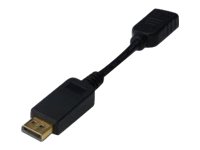 ASSMANN Basic Videoadapter DisplayPort / HDMI 15cm Sort