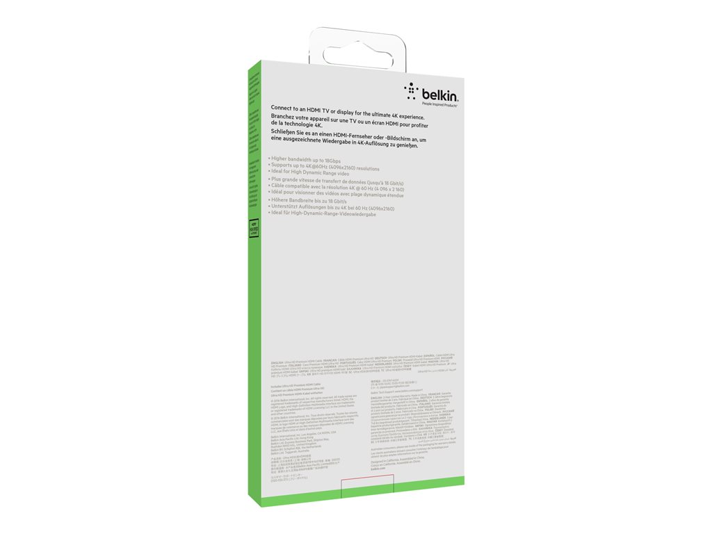 BELKIN Câble HDMI 2.0 Ultra HD 2m
