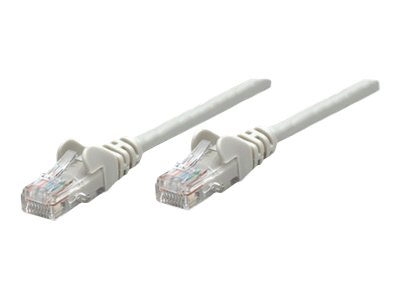 Intellinet Network Patch Cable, Cat5e, 2m, Grey, CCA, U/UTP, PVC, RJ45,  Gold Plated Contacts, Snagless, Booted, Polybag
