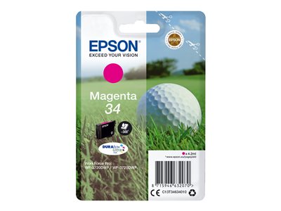 EPSON Singlepack Magenta 34 Tinte DURABr - C13T34634010