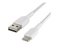 BELKIN Câble tressé USBA USBC 0.15m blan