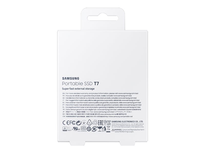 Samsung T7 MU-PC2T0T - SSD - 2 To - USB 3.2 Gen 2