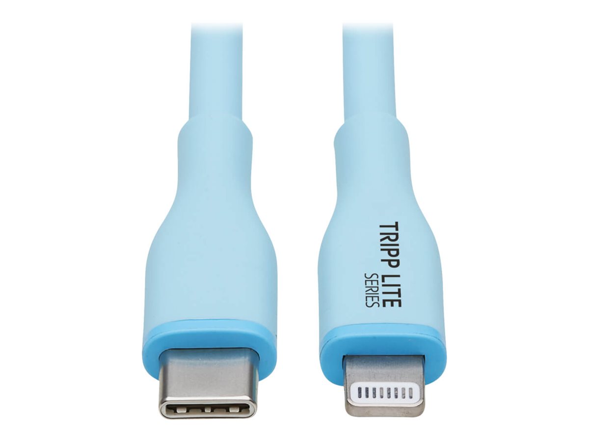 Eaton Tripp Lite Series Safe-IT USB-C to Lightning Sync/Charge Antibacterial Cable, Ultra Flexible, MFi Certified