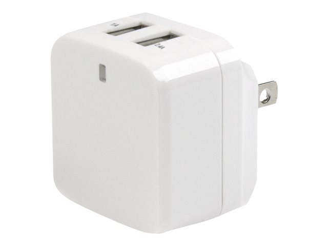 StarTech.com Dual Port USB Wall Charger 17W/3.4A - Travel Charger 110V/220V