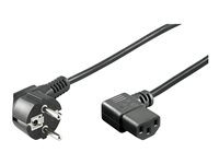 MicroConnect Power CEE 7/7 (male) - Strøm IEC C13 (female) Sort 1m Strømkabel
