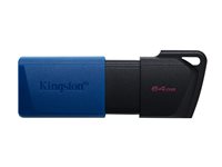 Kingston DataTraveler 64GB USB 3.2 Gen 1 Sort Blå