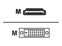 Sharkoon Videoadapterkabel HDMI / DVI 5m Sort