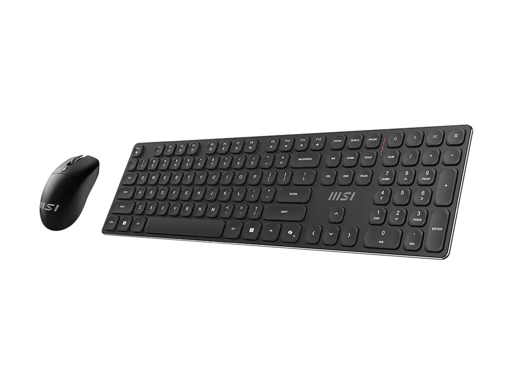 MSI FORGE K210 COMBO keyboard and mouse set full size QWERTY US Input Product shot Close-up 75550